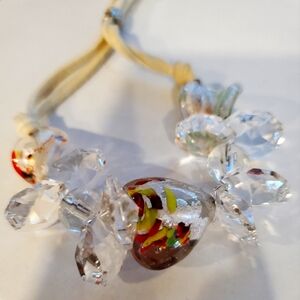 Elegant Crystal and Glass Bracelet